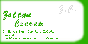 zoltan cserep business card